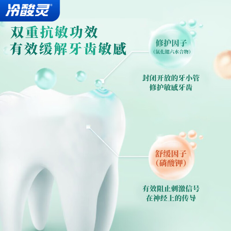 冷酸灵(LESENING) 专研抗敏感益生菌牙膏 清润果香 清新口气140g*1支高清大图