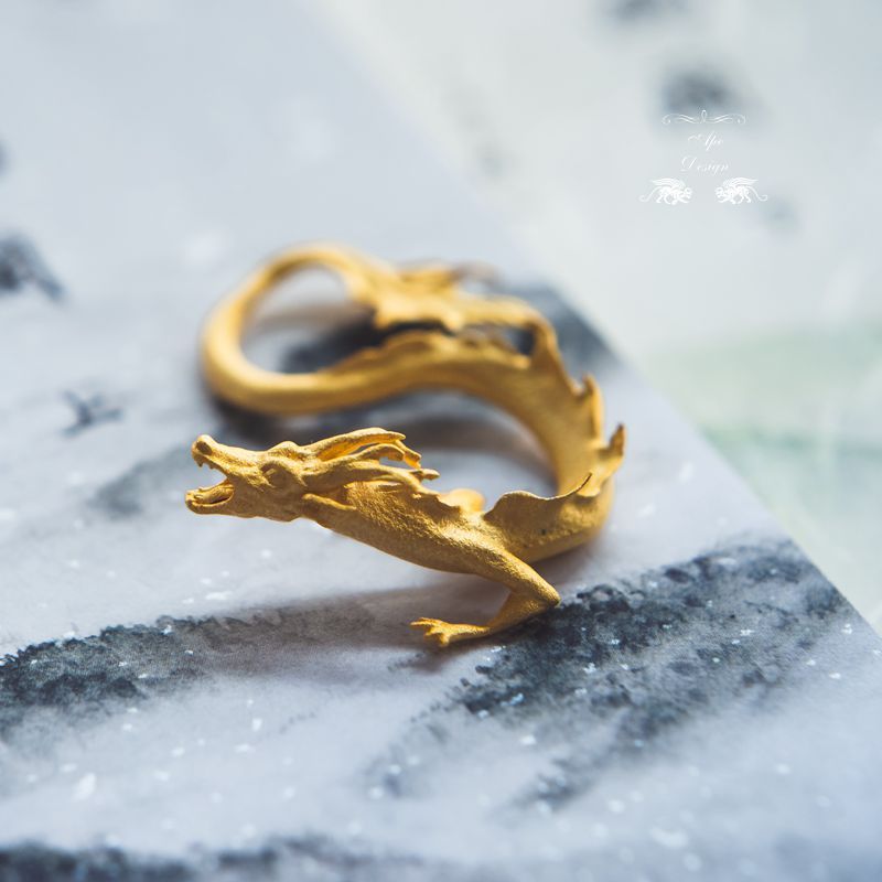 花语诗月柳白猿手作 铜制狐狸蛟龙冰原狼摆件 史矛革手办 可涂装龙形摆件