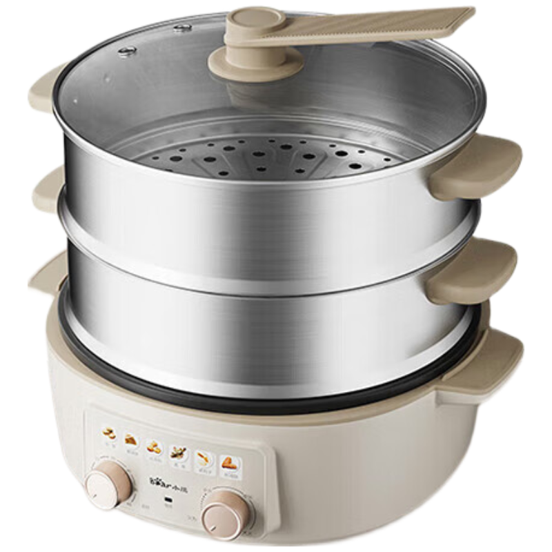小熊Bear电饼铛加热煎烤一体大容量不粘锅家用多功能电饼铛 DBC-T16V1-P01