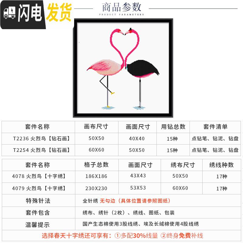 三维工匠十字绣新款客厅自己线绣小件满钻新手砖石画2019简单手工贴钻点 生态棉线绣新款[款号4079][60*60厘米]高清大图