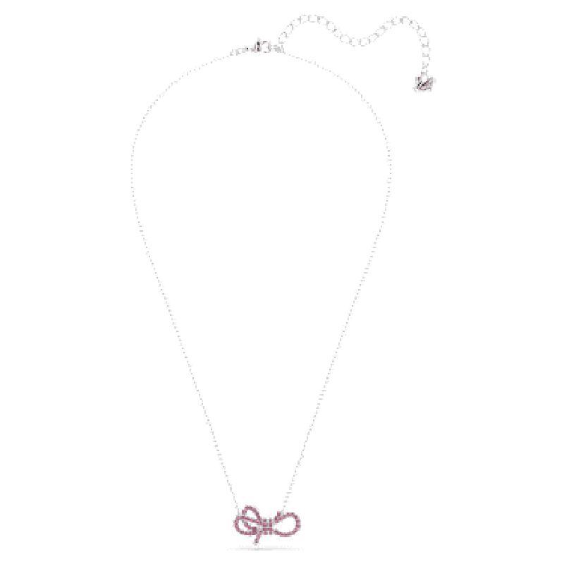 Swarovski女士时尚精致奢华优雅气质蝴蝶结吊坠项链 日常百搭饰品 送女友
