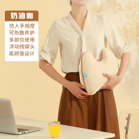 和正腰部按摩器 热敷腹部按摩仪 多功能揉捏肩颈腿仿真人手揉肚子 靠垫靠枕 生日礼物送女朋友 按摩器 HZ-W1奶油咖