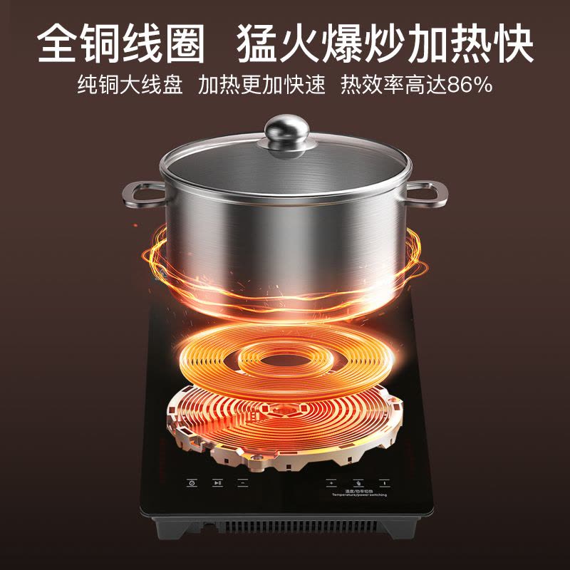 欢呼好太太5.0kw电气两用一体燃气灶 台嵌两用九腔气电灶 一电一气3500W电磁炉钢化玻璃煤气灶 液化气A028图片