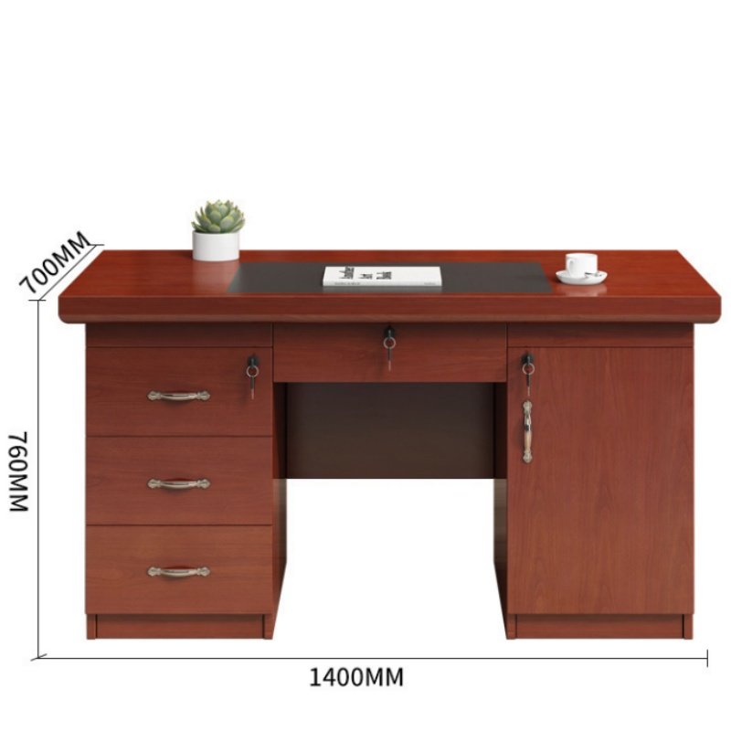 伊洛源 老板桌办公桌 一抽1400*700*760mm张