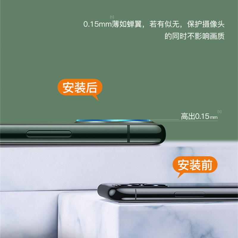 适用苹果16/15/14/13/12mini/12pro/11/11 pro Max镜头膜全屏钢化膜后摄像头保护膜