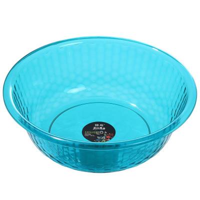 水晶蓝小号摔不破的水晶盆家用洗菜洗脸盆学生耐摔耐用洗手洗衣盆加厚