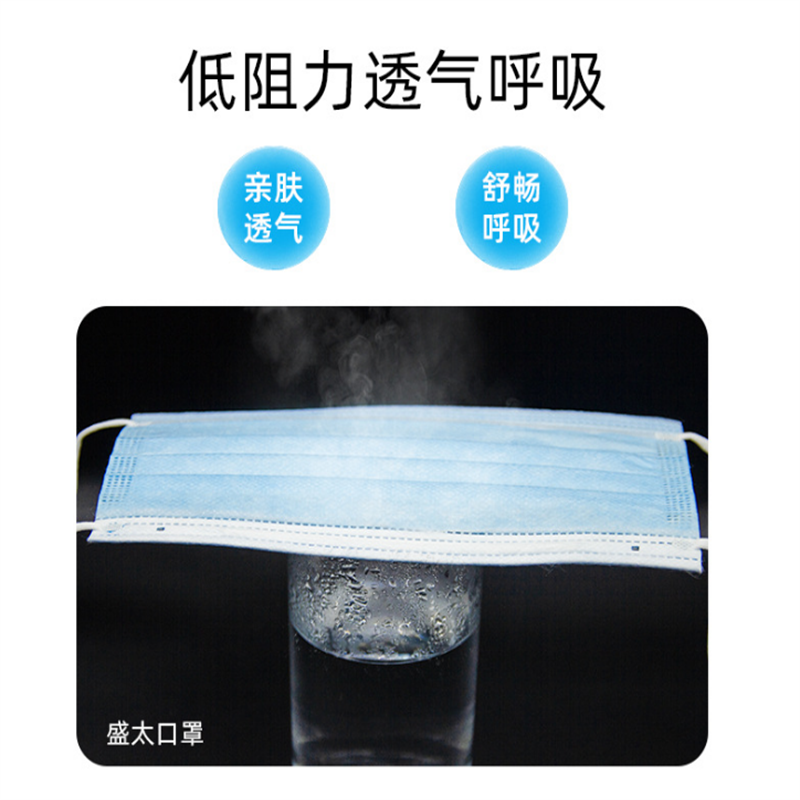 医用蓝色防护灭菌级成人口罩100个