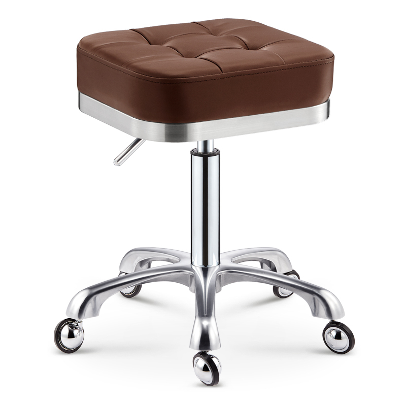 皇豹美容美发店专用升降椅子滑轮圆凳旋转理发店发廊按摩时尚大工凳子