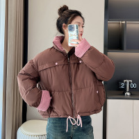 2024年新款羽绒棉服女冬季韩版宽松棉衣休闲慵懒风灯芯绒拼接外套