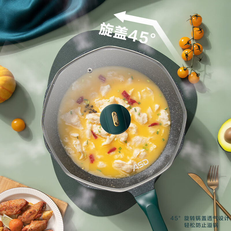 爱仕达(ASD) 麦饭石八角不粘锅 32cm CL32S13WG-G高清大图