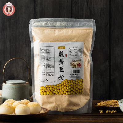 熟黄豆粉500g豆乳粉盒子蛋糕年糕即食糍粑驴打滚奶茶烘焙商用炒熟
