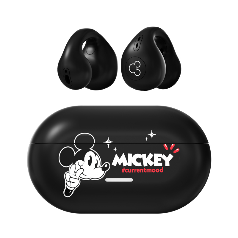 Disney/迪士尼QS-30粉色-草莓熊 蓝牙耳机无线运动跑步耳夹耳式不入耳超长待机挂耳新款男女生适用于苹果安卓