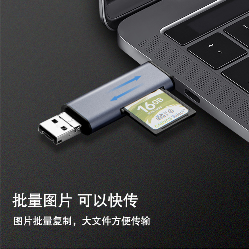久宇 华为Mate30读卡器mate X/Xs/30/20手机读SD单反相机TF卡多功能type-c安卓USB高速读写