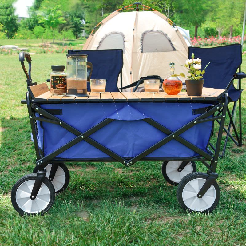 新越昌晖野营车户外野餐车营地车拉杆车郊游露营车小推车便携买菜车购物车钓鱼装备行李车拖车 XY2019L图片