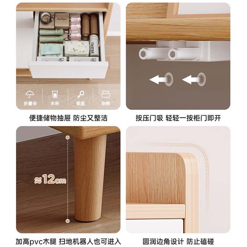 实木鞋柜家用门口入户玄关收纳柜一体室内储物多层鞋架高清大图