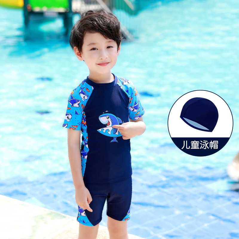 佑游儿童泳衣男童温泉泳裤童男孩分体游泳衣宝宝 夏游泳套装备