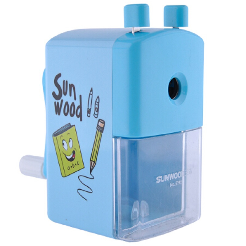 三木(SUNWOOD) 手摇卡通削笔机铅笔转笔刀 大口径可调式削笔机 5192 蓝色(单位:只)