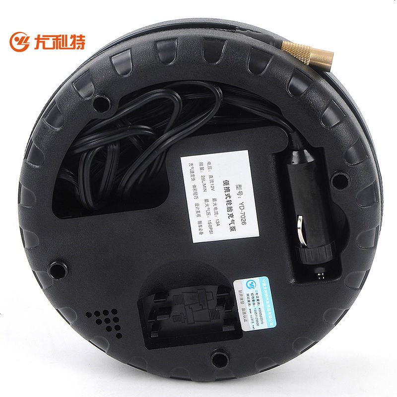 7026车载充气泵迷你测压汽车用轮胎打气泵点烟器便携式12V