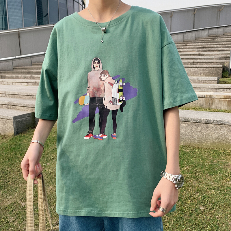 梵克公牛夏装男短袖T恤潮打底衫黑色男士纯色半袖男装上衣服T