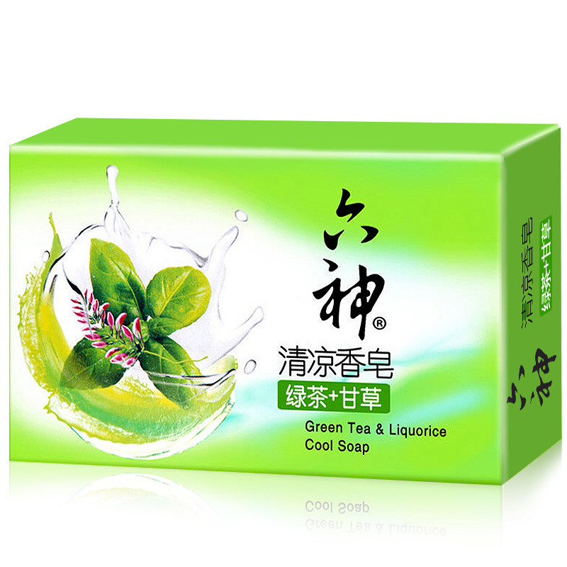 六神绿茶甘草清凉香皂125g