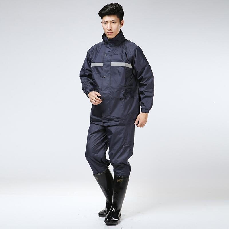 18新款时尚反光雨衣保安巡逻雨衣雨裤加厚套装男交通环卫消防骑行雨衣
