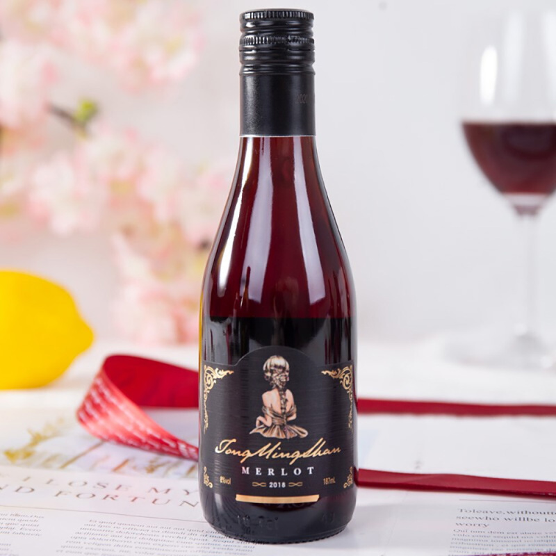 通明山美乐甜红葡萄酒甜型红酒甜酒女士酒 六支187ml*6瓶 小瓶酒送礼美酒年货礼盒