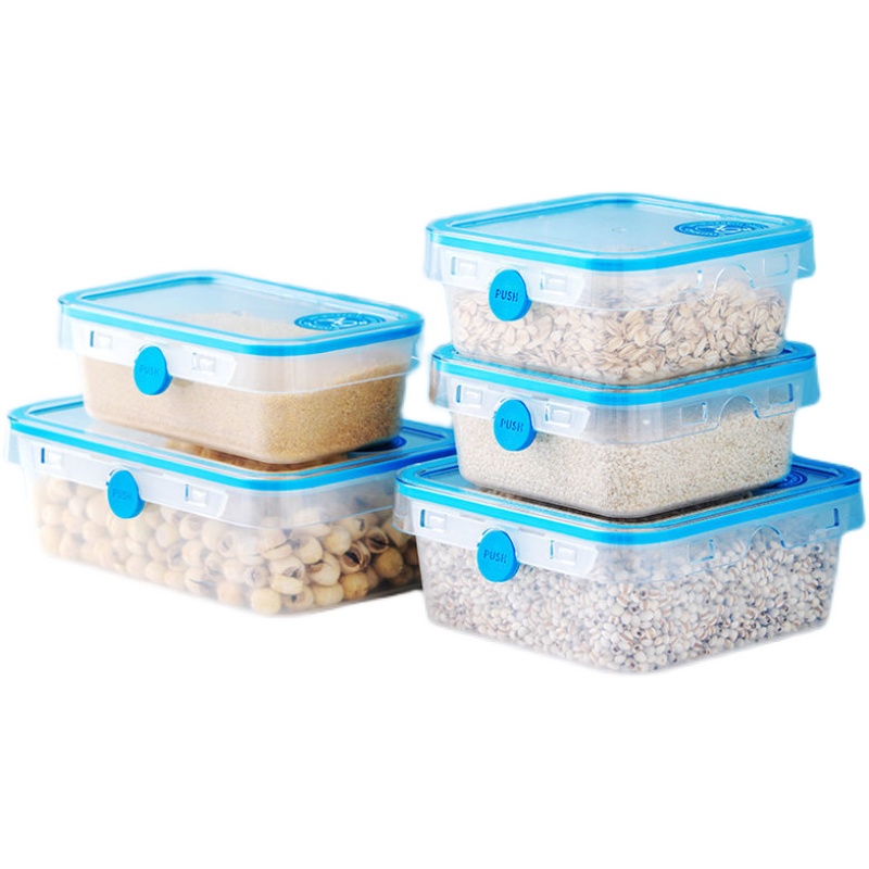 茶花冰箱专用食品保鲜盒塑料可微波炉加热密封盒欧珀兹储物盒高清大图