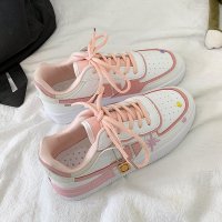 跨洋(KUAYANG)女鞋子女2021夏季时尚新款女士低帮鞋厚底透气运动板鞋韩版百搭轻便休闲鞋潮流小白鞋女M