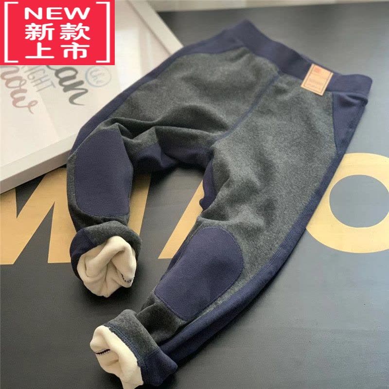 可莉允儿童保暖裤秋冬款2022男童保暖裤内穿加绒加厚打底裤男宝贴身绒裤图片