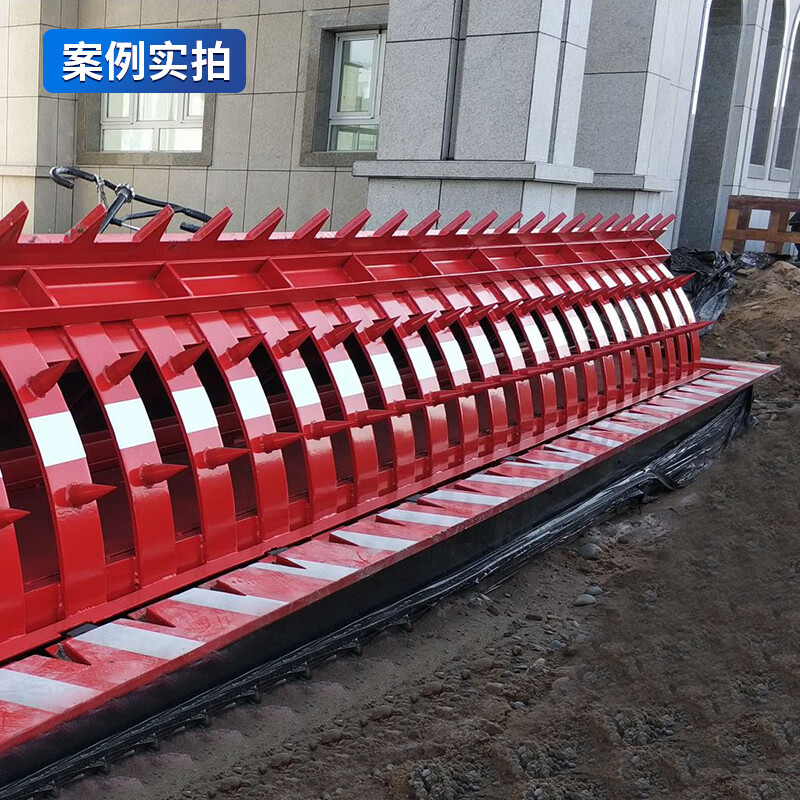 启功液压翻板路障机单位道路设施防撞阻车路障机 每米QG-JZLZJ18高清大图