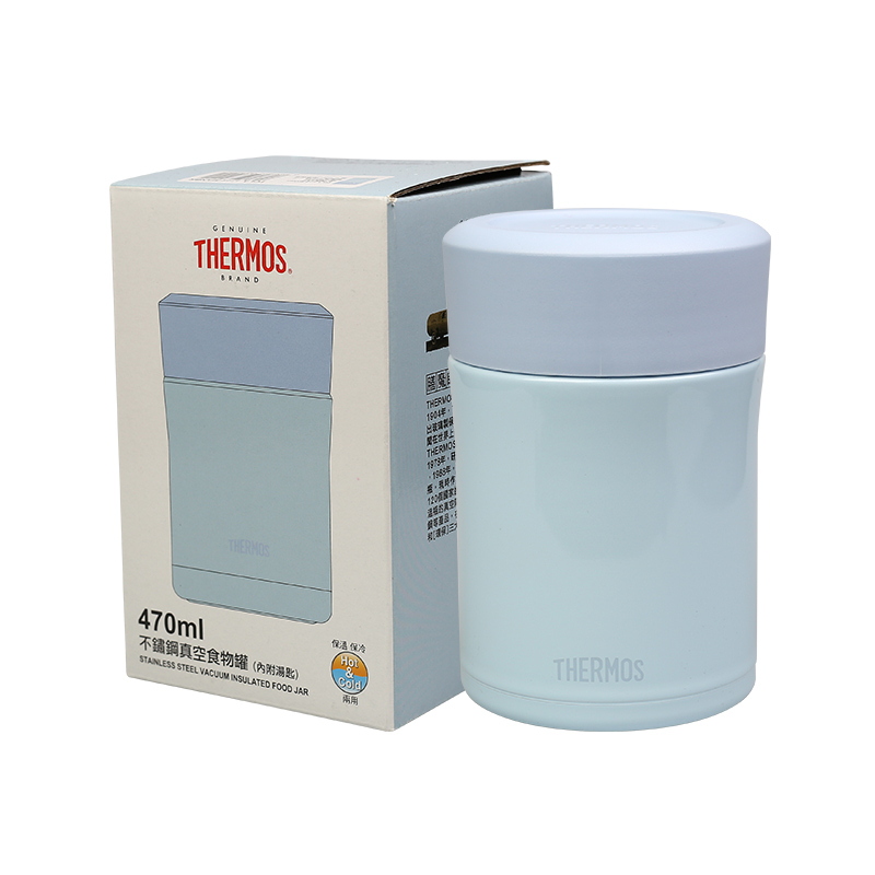 [小容量天空蓝]THERMOS膳魔师真空304不锈钢焖烧杯保温杯通用 TCLA-471S-MANBR470ML 粉蓝色