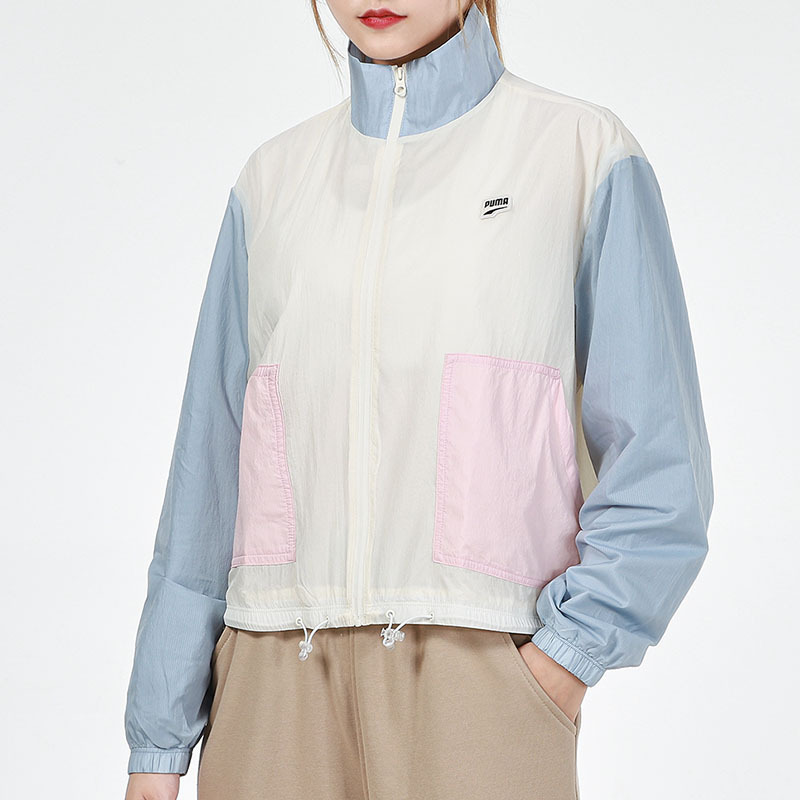 PUMA彪马夹克女 2021秋季新款休闲运动服立领拼接外套潮532726