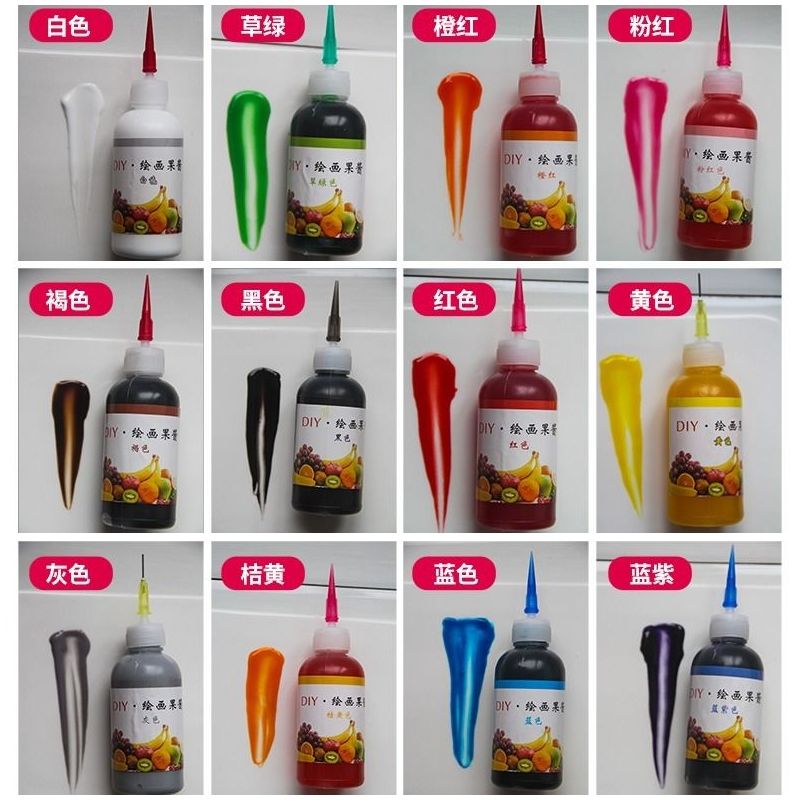 盘饰绘画工具果酱画果酱套装酒店厨师摆盘果酱果膏瓶全套果酱