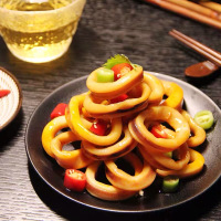 百年渔港鱿鱼圈200g 深海鱿鱼圈 袋装火锅食材 烧烤美食 油炸香酥 国产海鲜水产