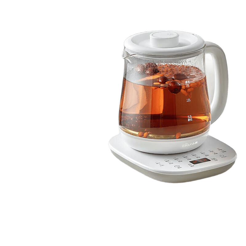 小熊bear养生壶玻璃电水壶煮花茶办公室家用智能温控设计 YSH-D15V9-P02