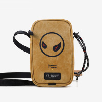 范克(VENQUE)Amoo时尚单肩斜挎情侣胸包 驼黄色 随单即送hellokitty保温杯