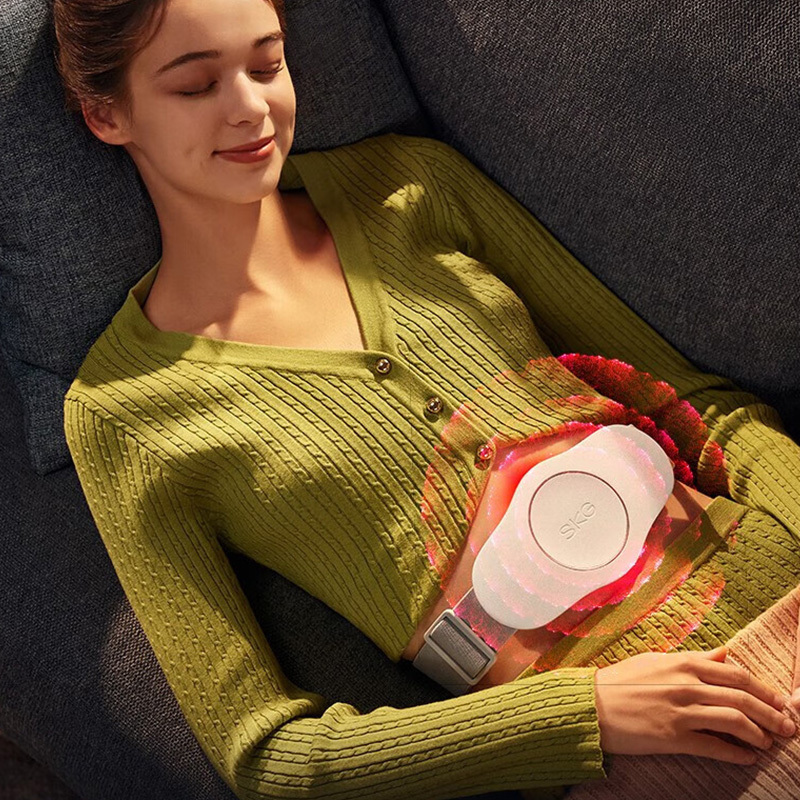 SKG腰部按摩器双脉4分区冲红光热敷热灸智能蓝牙K3系列1代豪华高清大图