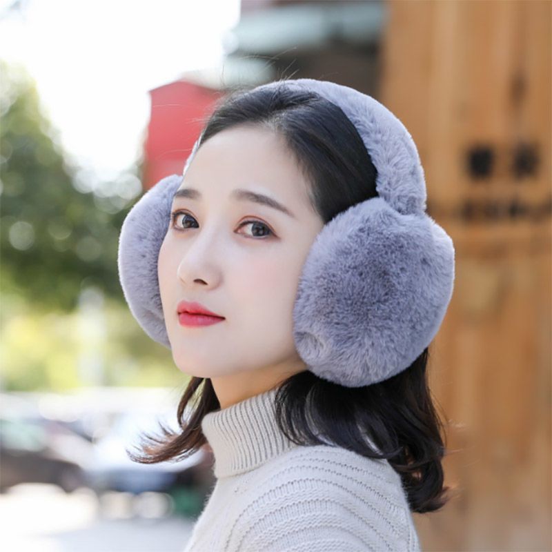 米色光板折叠耳罩耳套耳罩保暖女耳包男冬季护耳罩暖耳朵套冬可爱耳捂