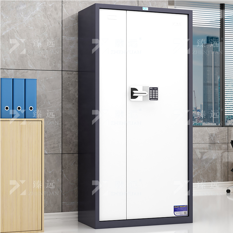 臻远 ZYJJ-80014 保密柜密码文件柜保密档案资料柜钢制密码锁保密 灰白套色通门智能密码锁