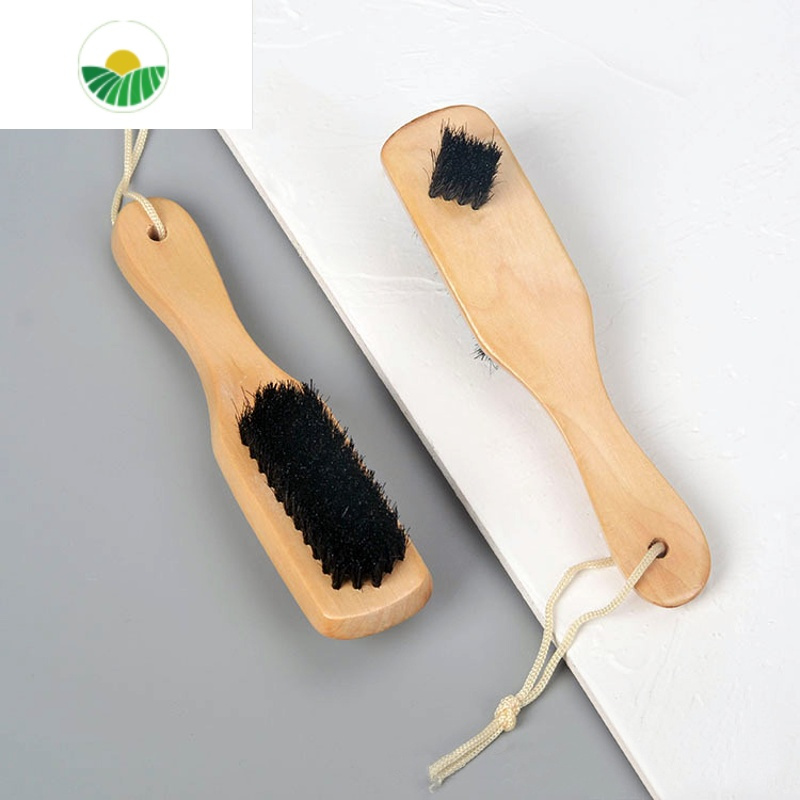 三维工匠家用猪鬃毛鞋油刷不伤鞋洗鞋刷子软毛皮鞋刷擦鞋打鞋油家用多