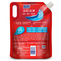 奥妙洗衣液袋装 OMO天然酵素深层洁净低粘易溶无残留 480G/2.5KG 900g*3袋