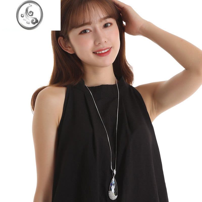 JiMi2023年新款潮毛衣链秋冬款百搭简约长款大水滴项链女挂件衣服配饰图片