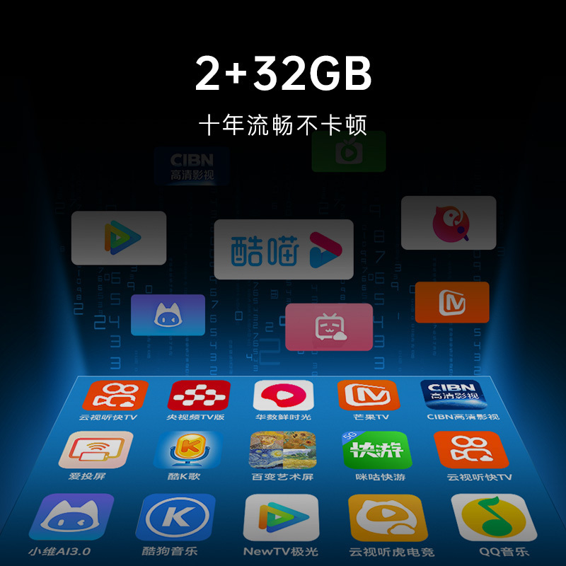 创维 酷开电视 55K3节能款 55英寸电视多重护眼 2+32GB 智能声控投屏电视 二级能效 政府补贴 55P3DGT