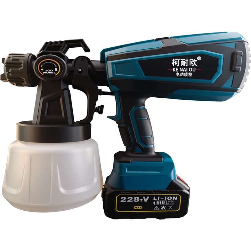 柯耐欧 锂电油漆喷枪电动喷漆枪喷雾枪 套高清大图