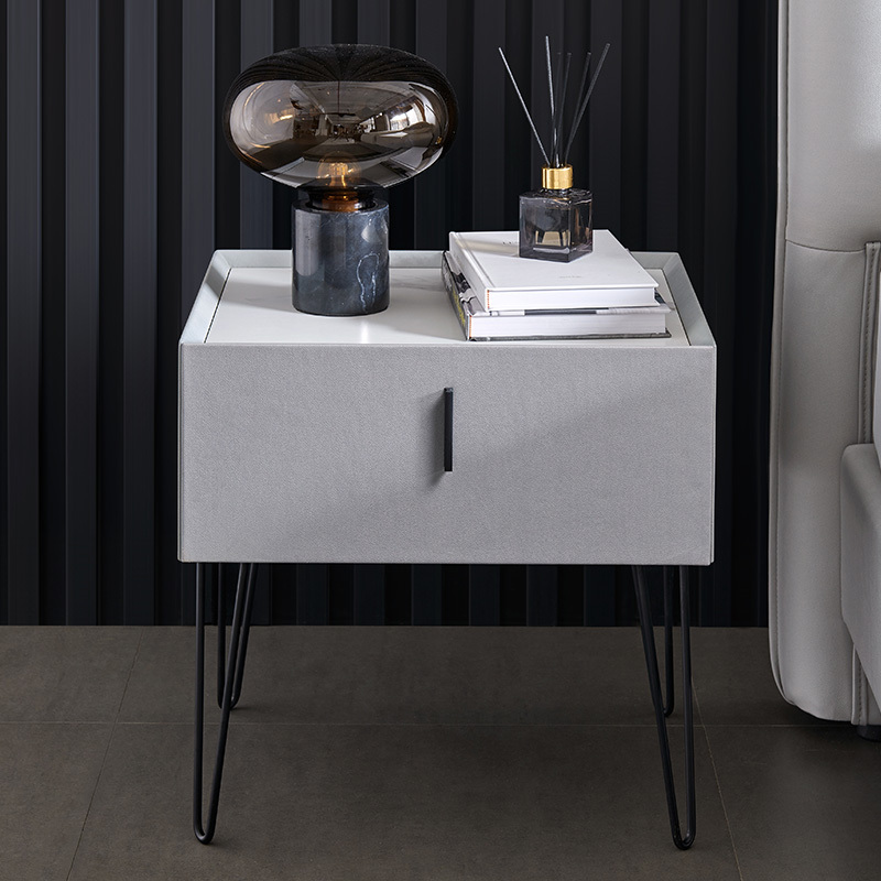 芝华仕cheers芝华仕头等舱现代极简岩板床头柜家用百搭卧室收纳储物柜