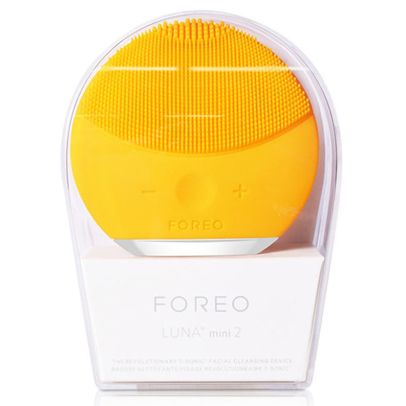 斐珞尔(FOREO) Luna mini2 露娜洁面仪 防水 露娜二代洗脸仪毛孔清洁器 黄色(亚洲版)官网两年包换
