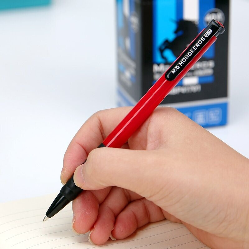 晨光(M&G)ABP41701按动圆珠笔 40支/盒0.7mm 商务办公原子笔油笔 写字笔 按动笔 黑色圆珠笔
