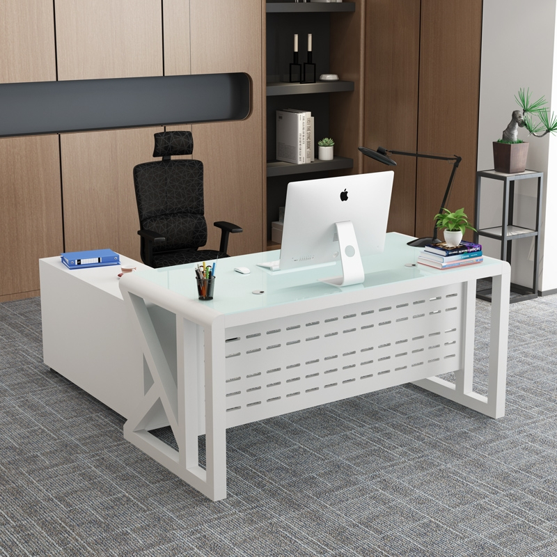 寻木匠老板办公桌简约现代大班台时尚大气经理主管桌环保烤漆单人电脑
