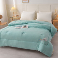 2023新款大豆纤维被加厚保暖被子冬天棉被水洗棉麻大豆被宿舍被芯 220x240cm（10斤） 天水绿