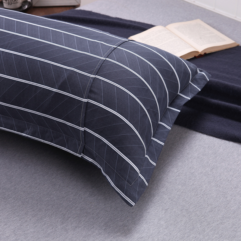 双人枕头套情侣枕套棉印花枕套1.5米加长枕套大号长款信封式枕套报价_